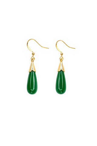 Jade drop earrings