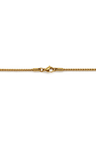 Gold chain on a white background